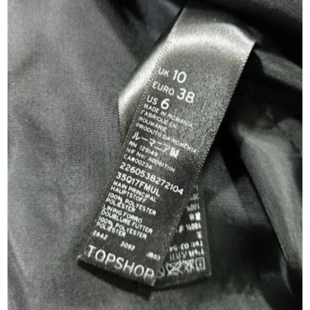 TOPSHOP Sequins Twee Homecomming NYE V-Neck Prom Glamour Mini Dress Size 6 - Picture 13 of 13